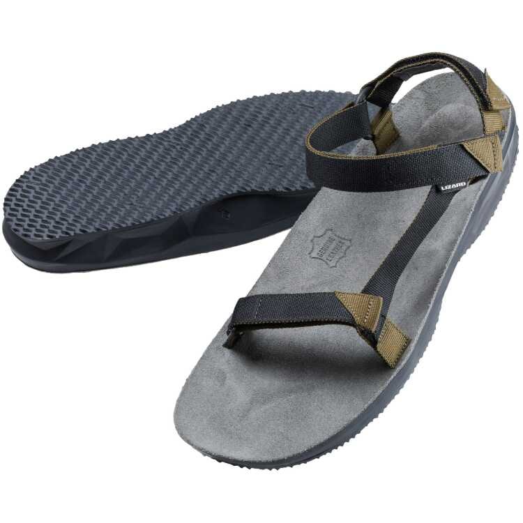 リザード ハイク Ms メンズサンダル EUR43（27.5cm） ブラック×グリーン #1200034-0081