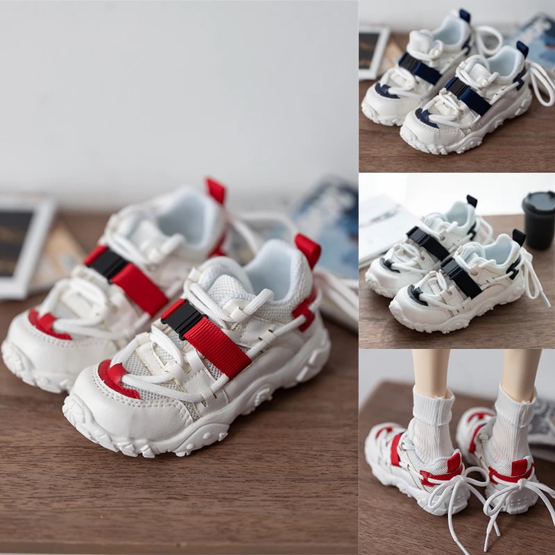 BJDドール用お靴 バックルスニーカー MSD/70cm/ID75サイズ球体関節人形用シューズ