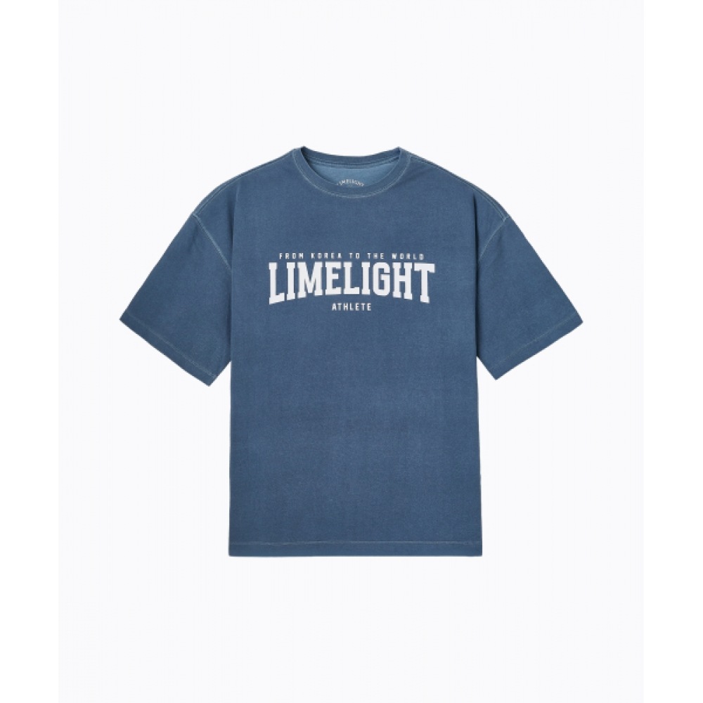 ライムライトアパレル LIMELIGHT ビッグロゴクーリングオーバーサイズ Tシャツ (ブルー/ホワイト)