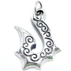 トライバルフックペンダントトップ 釣り針 フィッシュフック シルバー925 パーツ 高級 本物の銀 オリジナル 首飾り アクセサリー ネックレス 男性 女性 プレゼント stt00-st-0031