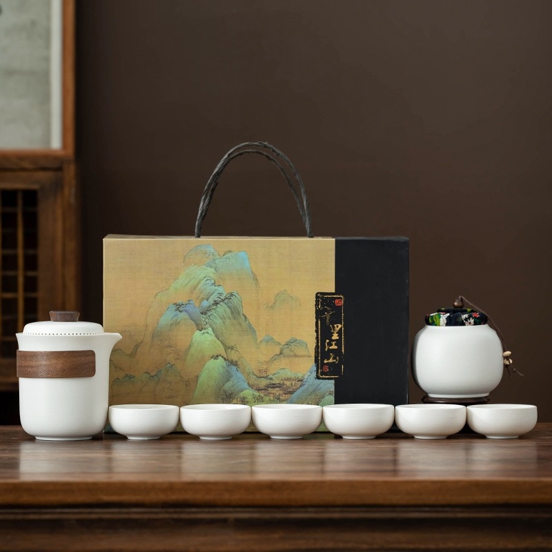 軽奢簡約凌雪粗陶茶器セットプレゼント定印祝祭カンフー茶器