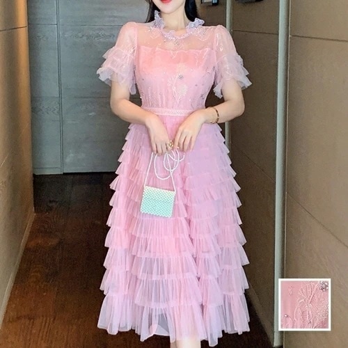 パーティードレス 結婚式 ワンピース ロング マキシ丈 オケージョン イブニング ドレス 韓国 ファッション レディース 春 夏 秋 ブライダル お呼ばれ コーデ 成人式 二次会 同窓会 20代 10,143円