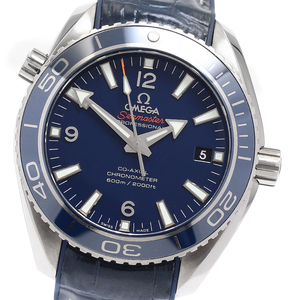 オメガ OMEGA 232.92.42.21.03.001 シーマスター プラネットオーシャン 600 デイト 自動巻き メンズ 保証書付き_890090【中古】