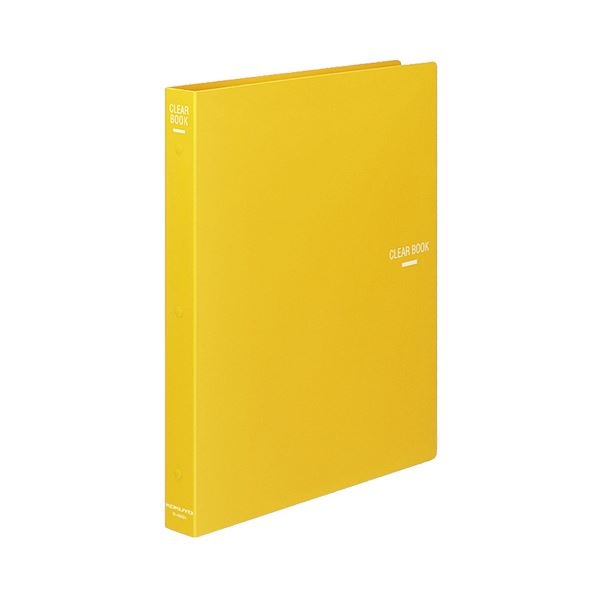(まとめ) コクヨ クリヤーブック(クリアブック)(替紙式) A4タテ 30穴 23ポケット付属 背幅34mm 黄 ラ-460Y 1冊 (×10セット)