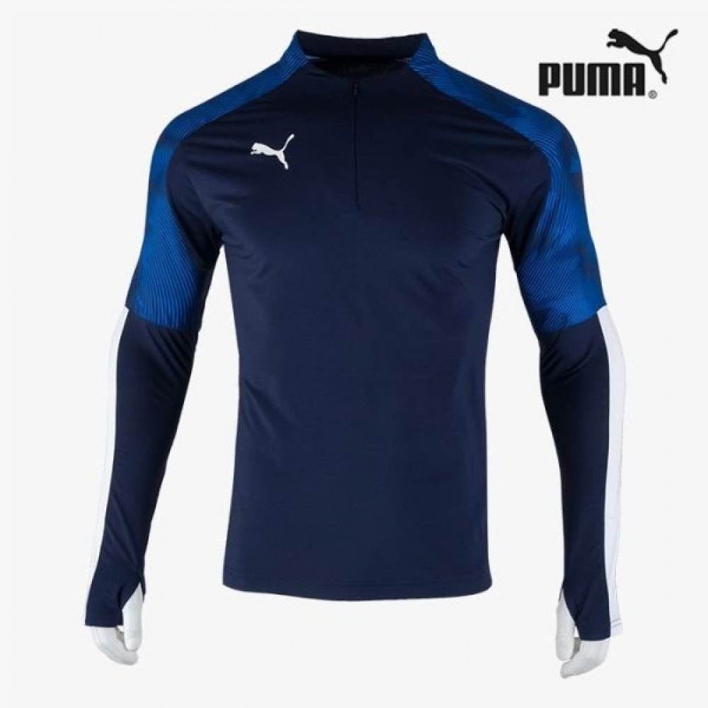 プーマガレリアプーマハーフジップアップ CUP トレーニング長袖ジャージーメンズジムスーツ