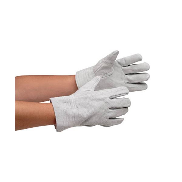 （まとめ） ミドリ安全牛床革手袋 内縫 MT-151D-W 1双 [x5セット]