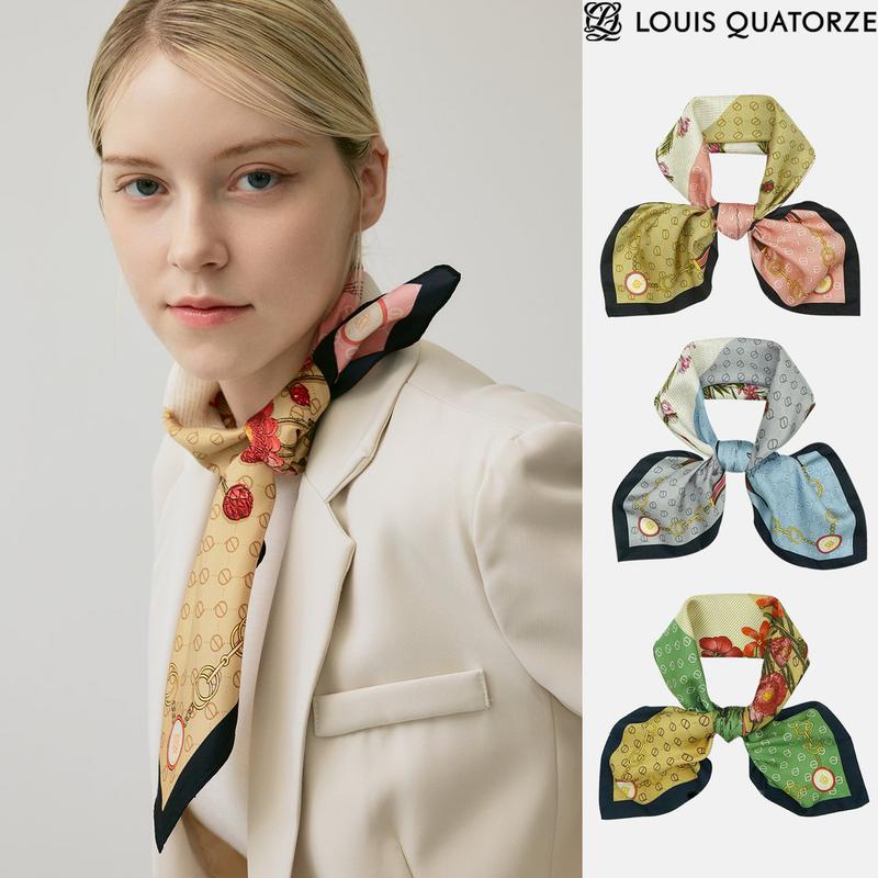 コージーシルクスクエアスカーフ1WSM082