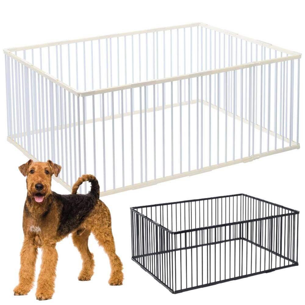 iimono117 犬 サークル ペットフェンス ペットケージ 犬 ゲージ 中大型犬用 [ 幅173×奥行131×高さ70cm ]ドア付き おしゃれ 柵 組み立て簡単 工具不要 レイアウト自由 (適格