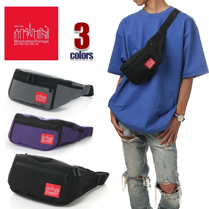 マンハッタンポーテージ ショルダーバッグ メンズ レディース MANHATTAN PORTAGE ウエストバッグ ウエストポーチ ボディバッグ バッグ 斜めがけ 軽量 薄型 小さめ かわいい おしゃれ