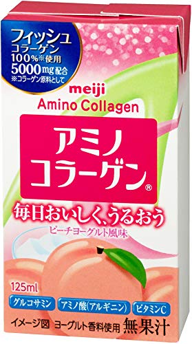 まとめ買い アミノコラーゲンドリンク ピーチヨーグルト風味 125ml×24 明治
