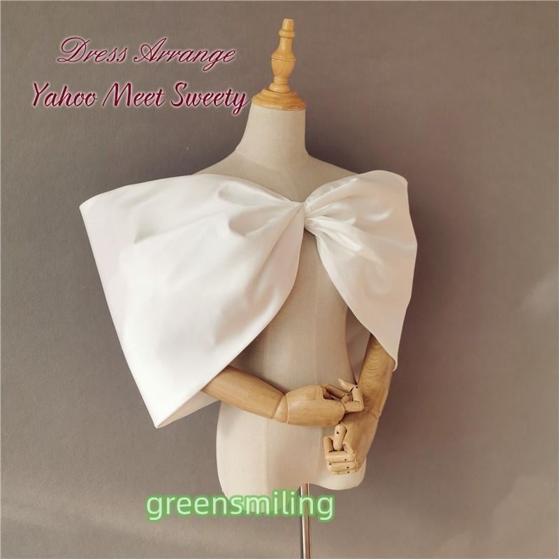 ウェディングドレスアレンジ 大きいリボン 二の腕カバー カラードレスアレンジ 小物 ショール 結婚式 パーティー ボレロ 二次会 披露宴 花嫁 前撮り30%までに制限