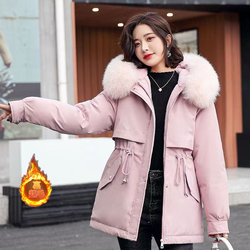 ダウンコート ダウンジャケット 中綿コート レディース 裏起毛 裏ボア 軽い 秋冬 厚手 ファー アウター 中綿ジャケット フード付き 防寒 暖かい 大きい 4,518円