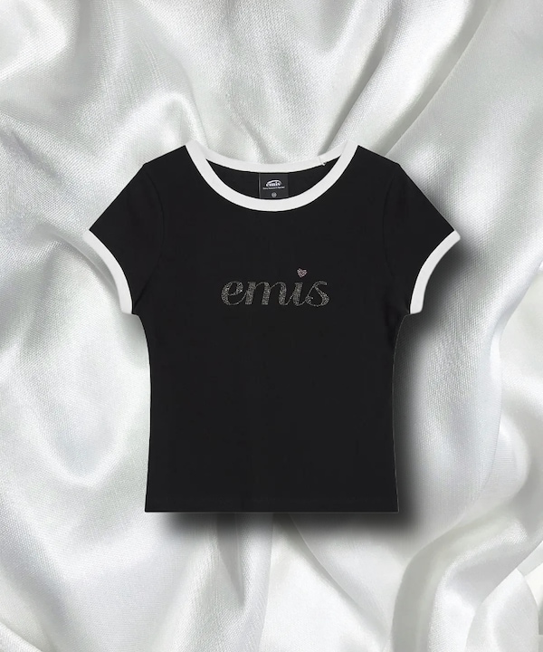 ☆EMIS☆LETTERING LOGO T-SHIRT Tシャツ 韓国発 大人気 Qoo10 EMIS LETTERING ロゴ 半袖 Tシャツ