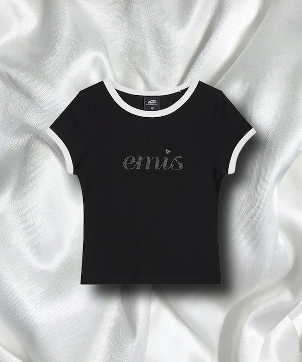【EMIS】 LETTERING LOGO T-SHIRT /追跡付 Qoo10 EMIS LETTERING ロゴ 半袖 Tシャツ