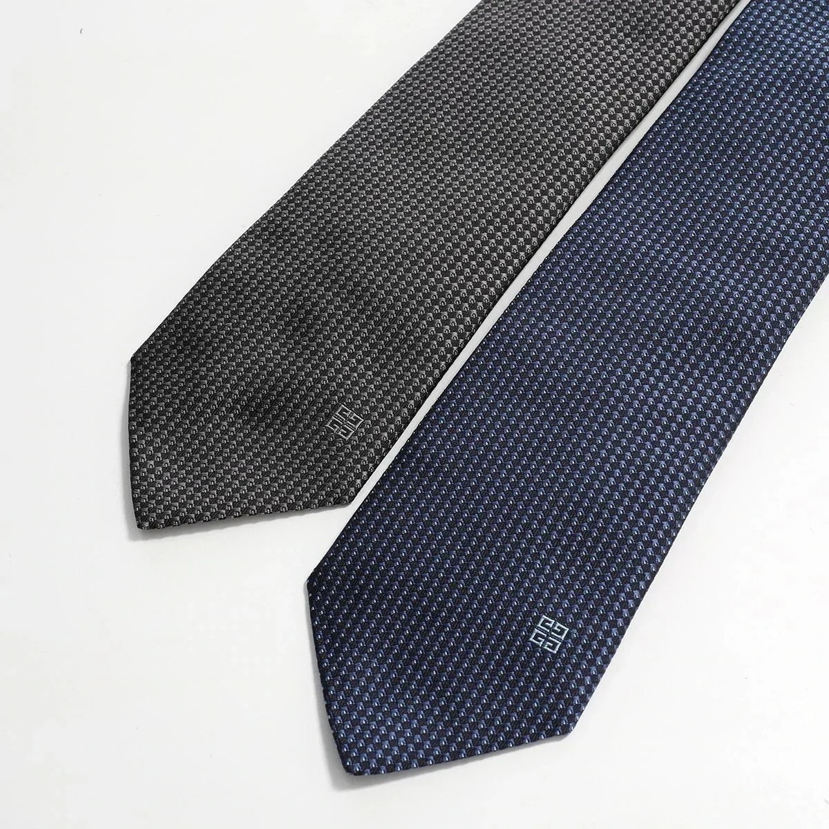GIVENCHY ジバンシィ ネクタイ J5893 メンズ シルクタイ ジャガード レギュラータイ 4Gエンブレム ロゴ 刺繍ロゴ カラー2色