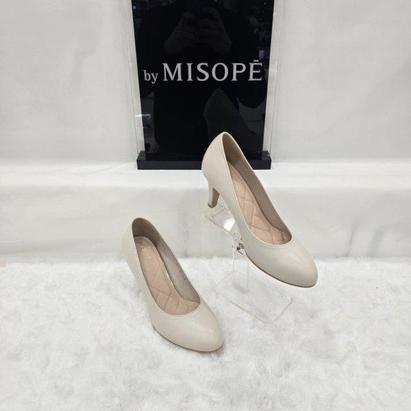 By 女性 ベーシック ラウンド パンプス 112HT411SZ008 IVORY 3 JJ