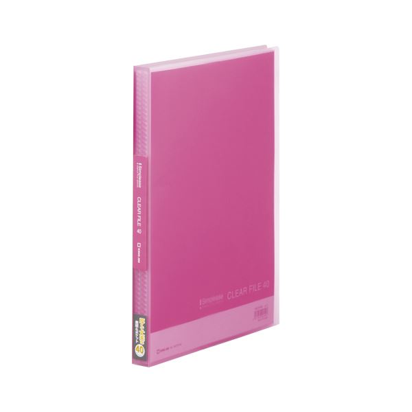 （まとめ） キングジム シンプリーズ クリアーファイル A4タテ型 40ポケット ピンク (×10セット)