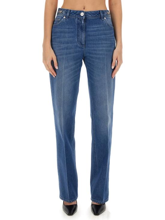 VERSACE Women Denim Pants 1012634 1A070791D030 BLUE