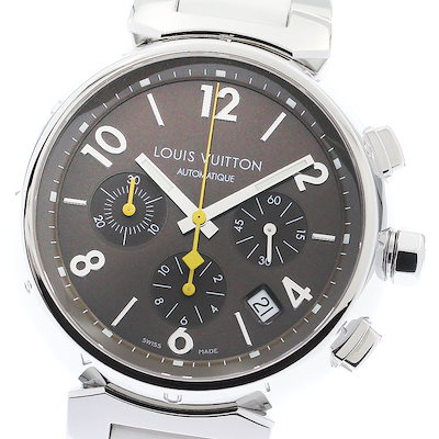 ルイ・ヴィトン LOUIS VUITTON Q1121 タンブール クロノグラフ 自動巻き メンズ 箱付き_884468【中古】