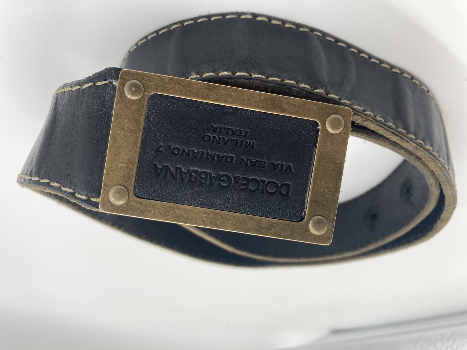 レザーベルト　BC3091　黒　全長９９ｃｍ