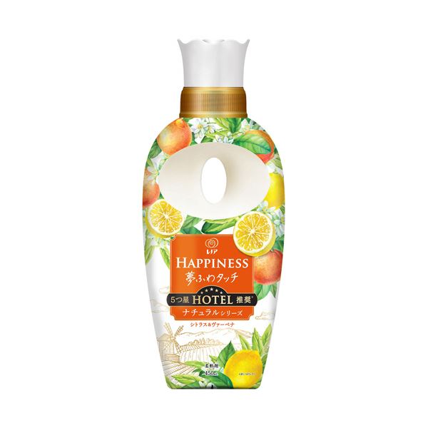 （まとめ） P＆Gレノアハピネス 夢ふわタッチ シトラス＆ヴァーベナの香り 本体 450mL 1本 (×10セット)