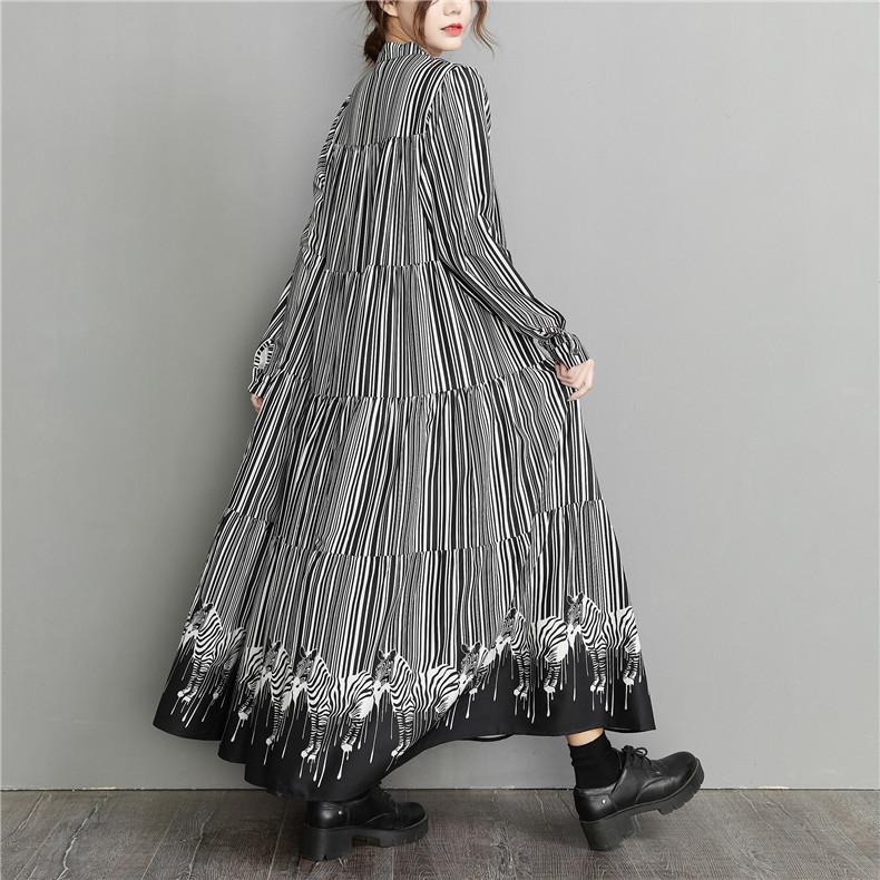 【即納】シャツワンピース ロング丈 サイズL＆XL レディース 長袖 トップス 30代40代50代 ゆとりのあるオーバーサイズシルエット ブラック