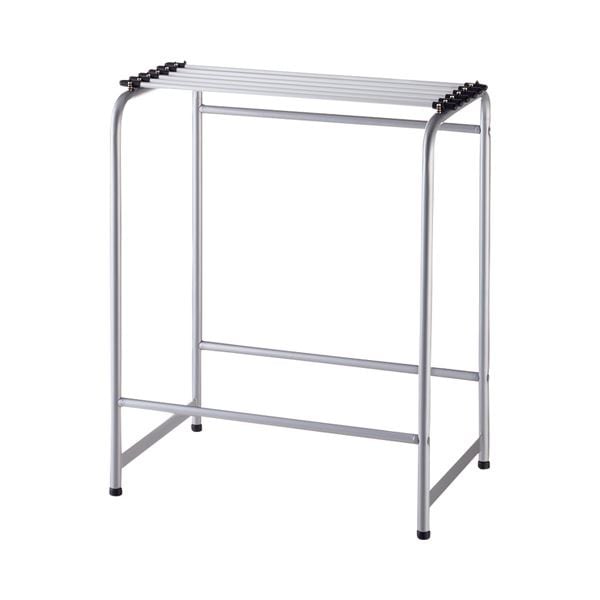 （まとめ）ピージーグロリア シンプル新聞掛け W610D400H758mm シルバー YS-N6 1台3セット