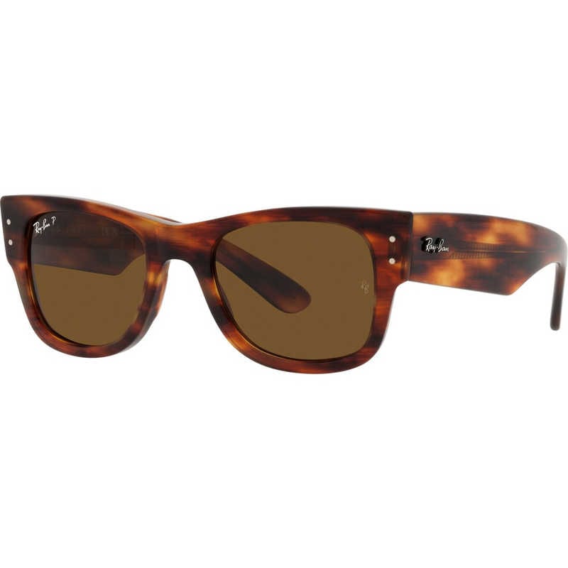 レイバン　Ray-Ban サングラス MEGA WAYFARER RB0840SF 954/57 52mm ストライプドハバナ/ブラウンポラライズド　RB0840SF_9545752