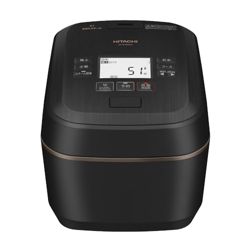 日立 炊飯器 5.5合 圧力&スチームIH 蒸気カット RZ-W100EM K 漆黒 八代目儀兵衛