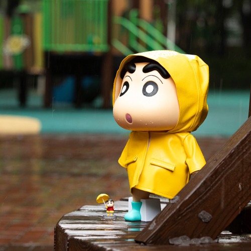 クレヨンしんちゃん フィギュア 特大 42.5cm コスチューム カッパ 長靴 ステッカー付 正規品
