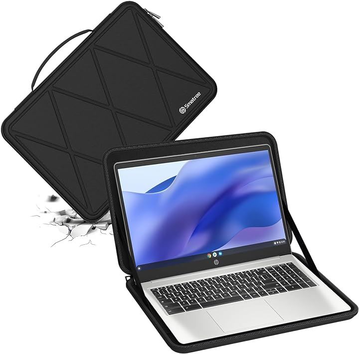 ハードEVA保護スリーブケース 15.6インチ HP Chromebook ハードケース 防水 360度耐衝撃 M87( Black, For HP 15.6インチ（M87）)