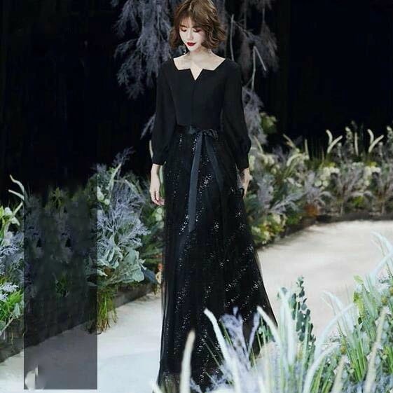 ドレス ロングドレス レディース 大人 ピアノ 発表会 パーティードレス 演奏会 結婚式 母親 ドレス ワンピース 成人式 同窓会 ドレス 結婚式 母親 ドレス 選べる着丈 5分袖 袖あり 食事 合唱