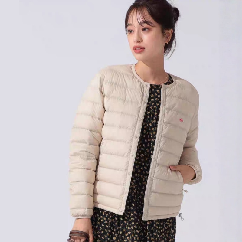 インナーダウンジャケット ノーカラー