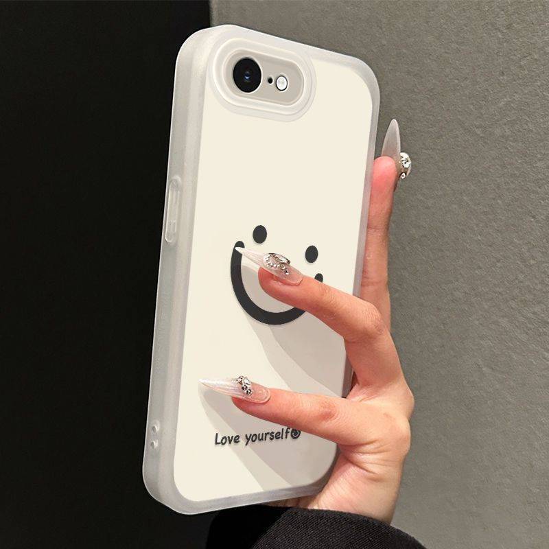 iphone16eケース iphoneケース ミニマルスマイルデザイン iPhone16e対応 モダンシンプル 大人気隠れ家的アイテム 高級クリア素材 超薄型 傷防止+黄変防止仕様