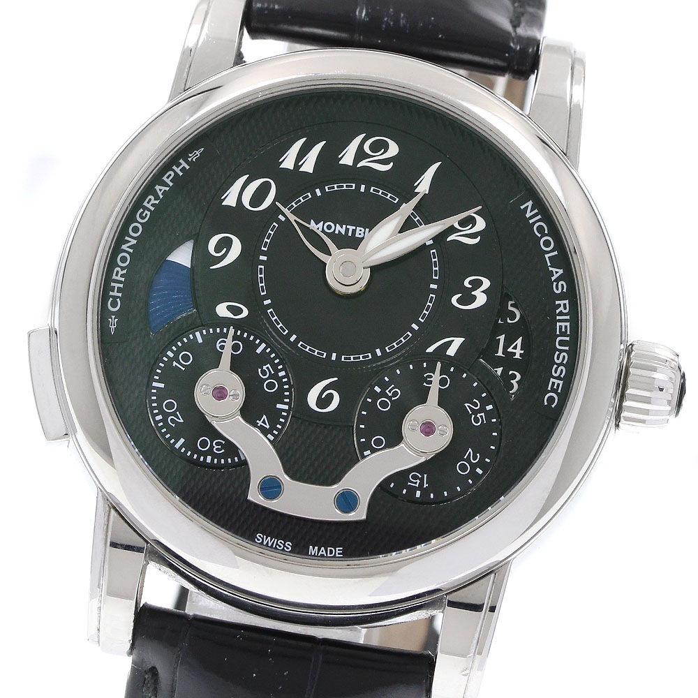 モンブラン MONTBLANC 106488 スター ニコラ リューセック モノプッシャー クロノグラフ GMT 自動巻き メンズ 保証書付き_935123【中古】