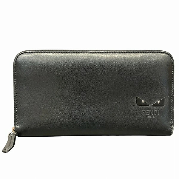 フェンディ FENDI モンスター 7M0210 ラウンドジップ 長財布 メンズ【中古】