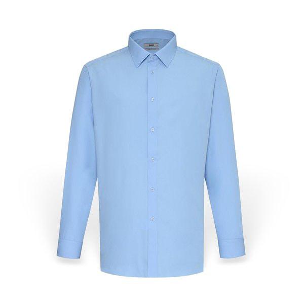 男性ドビーパターンコンフォートフィット長袖シャツ DLA1SHDL210B1