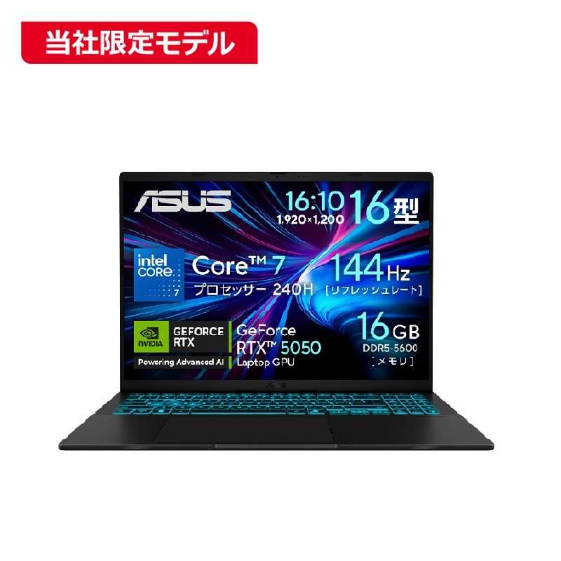 ゲーミングノートパソコン Gaming V16 [ 16型 / Win11 Home / Core 7 / 16GB / 512GB ]　V3607VH-C7165R5050BKS