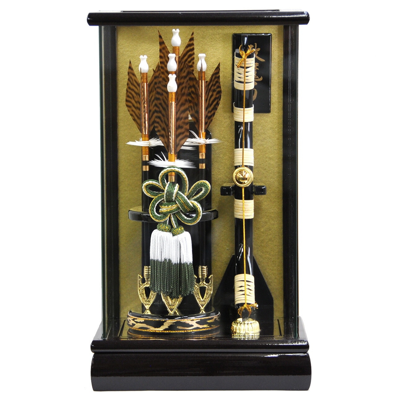 破魔弓 お正月 初正月 節句 ケース 天然羽根 弓 刀 コンパクト 2023年 新作 秀光 P7414