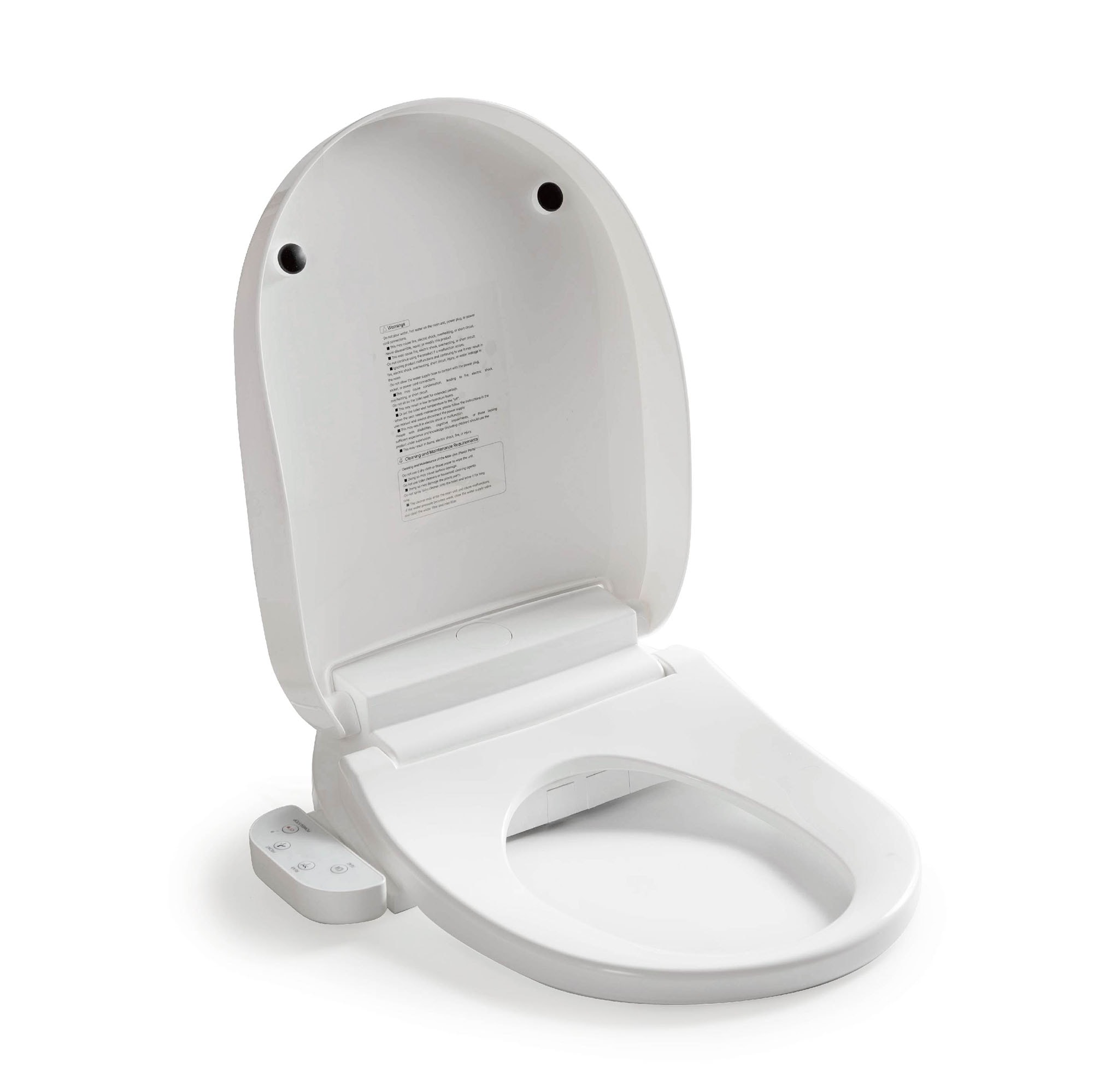 PeakCraft シャワートイレ 温水洗浄便座 エロンゲートサイズ ステンレスノズル LEDライト付き ホワイト