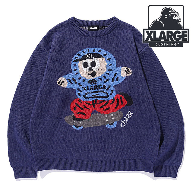 ボーイ クルーネックニット [101244015006] BOY CREWNECK KNIT メンズ x-large エックスラージ トップス セーター NAVY
