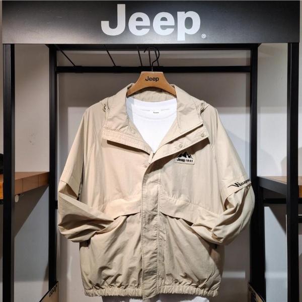 JEEP 男女兼用プラケットフード付きウインドブレーカージャンパー_A JP1JPU204
