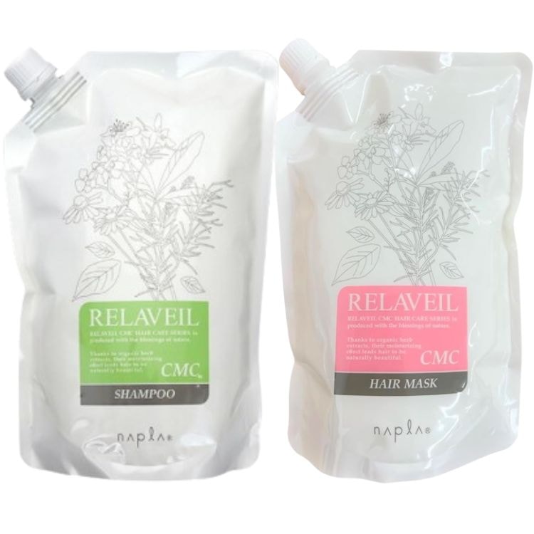 各5個セット ナプラ リラベール CMC シャンプー 1000ml ＋ ナプラ リラベール CMC ヘアマスク 1000g セット ヘアケア ダメージケア