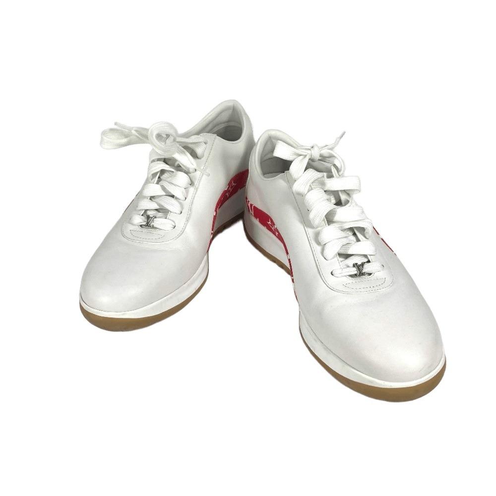 スニーカー 1A3EQ5 ルイヴィトン×シュプリーム supreme モノグラム スポーツシューズ レザー ホワイト