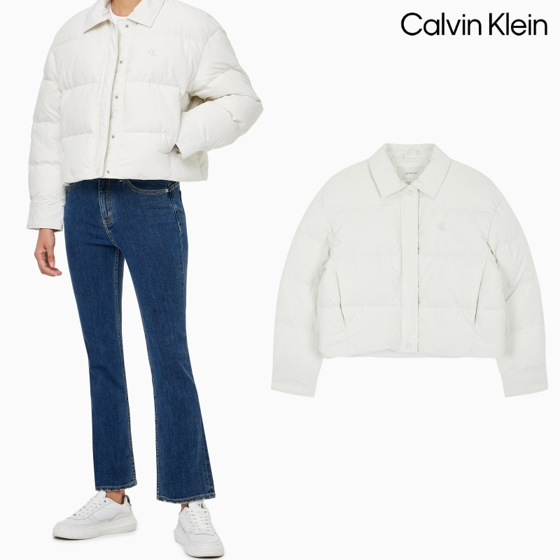 [カルバンクライン] レディース カラー キルティング ライト ダウン ジャケット / IVORY 21,528円