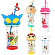 【迅速な出荷】クレヨンしんちゃん ウォーターボトル 水筒 ストロー付き ボトル スポーツボトル ふた付き 蓋水筒 500ml 保冷 超軽量 大容量 通学 子供ストローカップ水筒 誕生日プレゼント