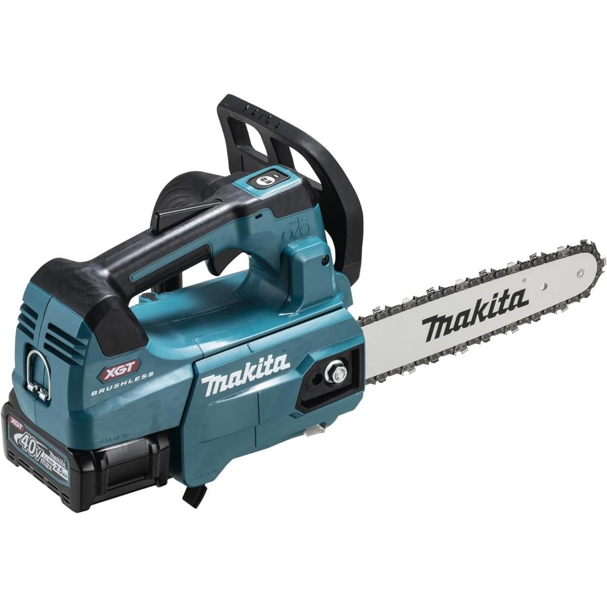 マキタ(Makita) 250ミリ充電式チェーンソー 40Vmax 2.5Ah バッテリ2本・充電器付 MUC002GRDX 青 チェンソー ソーチェーン 伐採 加工 林業