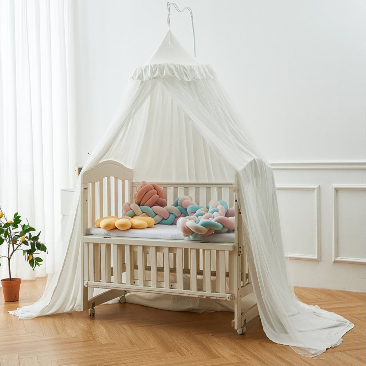 ベビーモスキートネットベッドカーテン統合フルカバーブラケット付きフルカバー普遍的な普遍的な普遍的な普遍的な蚊の蚊のベッドブラックアウト折りたたみ