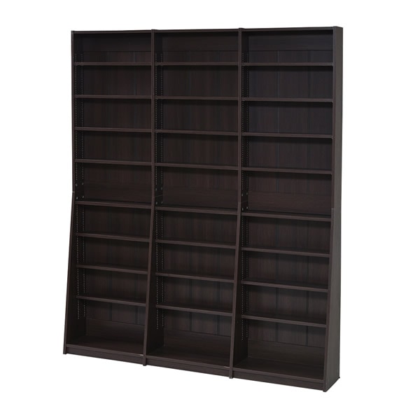 本棚 書棚 幅150cm 1cmピッチ 漫画本 文庫本 FRM-0011-DB ダークブラウン