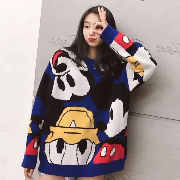 【2個買うと1個無料】韩国ファション ディズニーセーター カーディガン/ ペアルック パーカー レディース ニット91